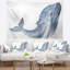 Tapisserie aquarelle grande baleine animale-28503430