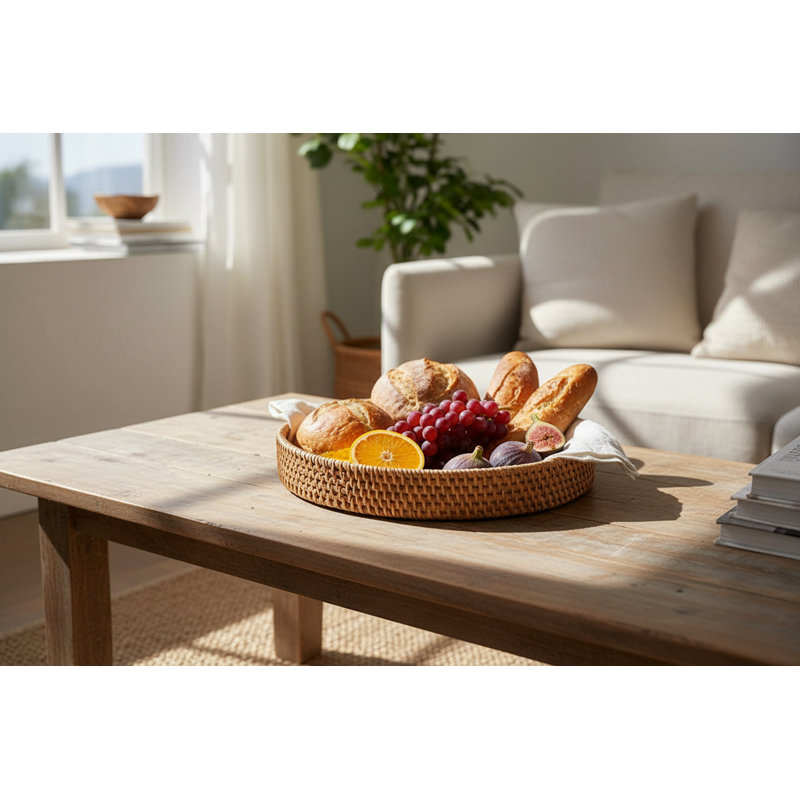 Rattan Tray, Natural Honey