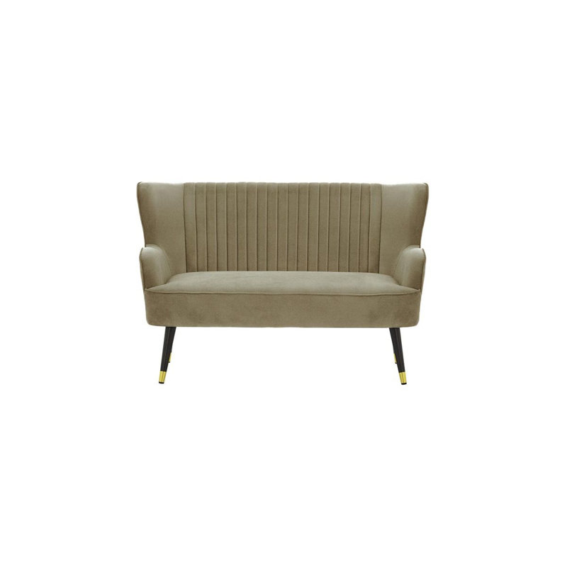 Airiel 2 Seater Velvet Sofa, Brown