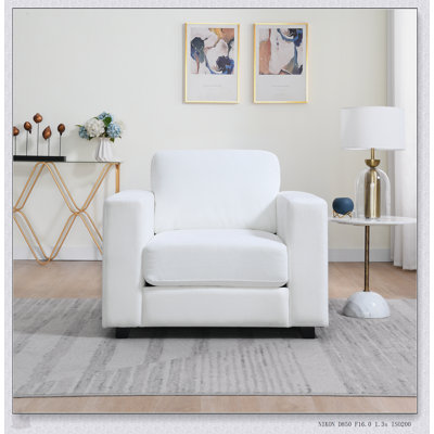 Fauteuil d'appoint surdimensionné avec accoudoirs larges, tissu chenille, housses lavables, fauteuil rembourré confortable pour le salon et la chambre à coucher