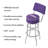 Swivel Upholstered Counter Stool with Metal Frame