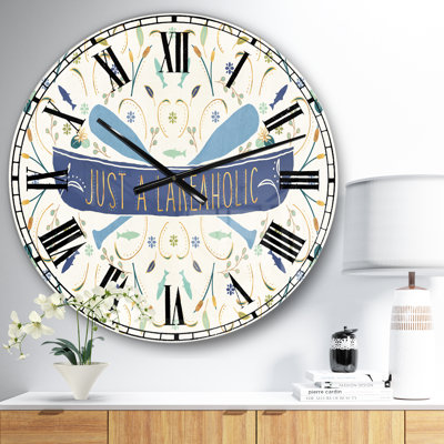 Horloge murale Just a Lakeaholic - Lake House