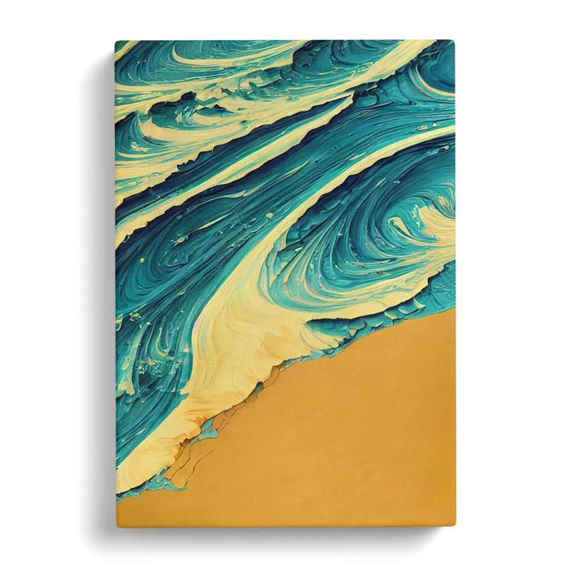 Beach Marbling Vol.1 - Wrapped Canvas, 60cm H x 40cm W