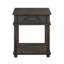 Table de bout traditionnelle rustique avec rangement en bois brun durable pour salon 1 pièce