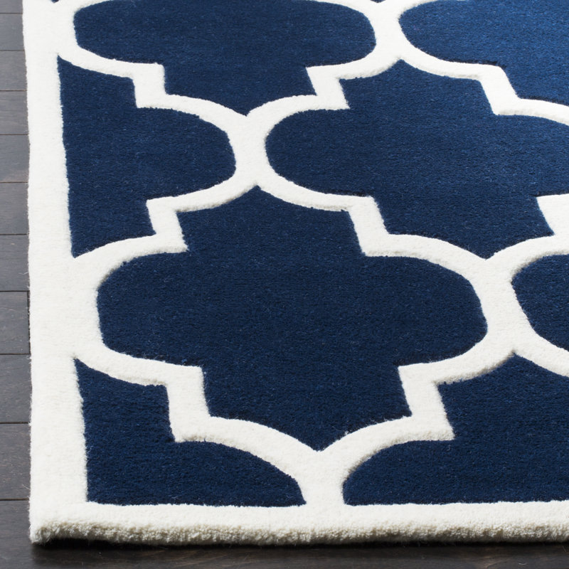 Tapis en laine touffeté à la main Carolene, Rectangle 8 pi 9 po x 12 pi