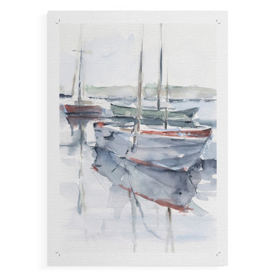 Watercolor Harbor Study I - Impression sur toile seulement - NON-CADRE