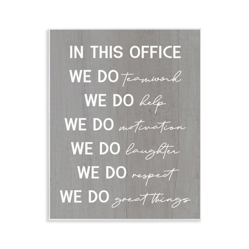  Inspirational Office Phrases Wall Plaque Art by Daphne Polselli