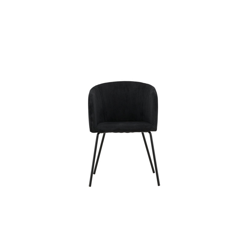 Guion 47cm H Polyester Upholstered Armchair, Black