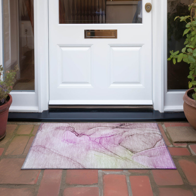 Alfonzo Washable Abstract Indoor / Outdoor Rug, Rectangle 1'8" x 2'6"