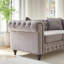 Canapé Chesterfield 63,5 po en velours capitonné-1874608618