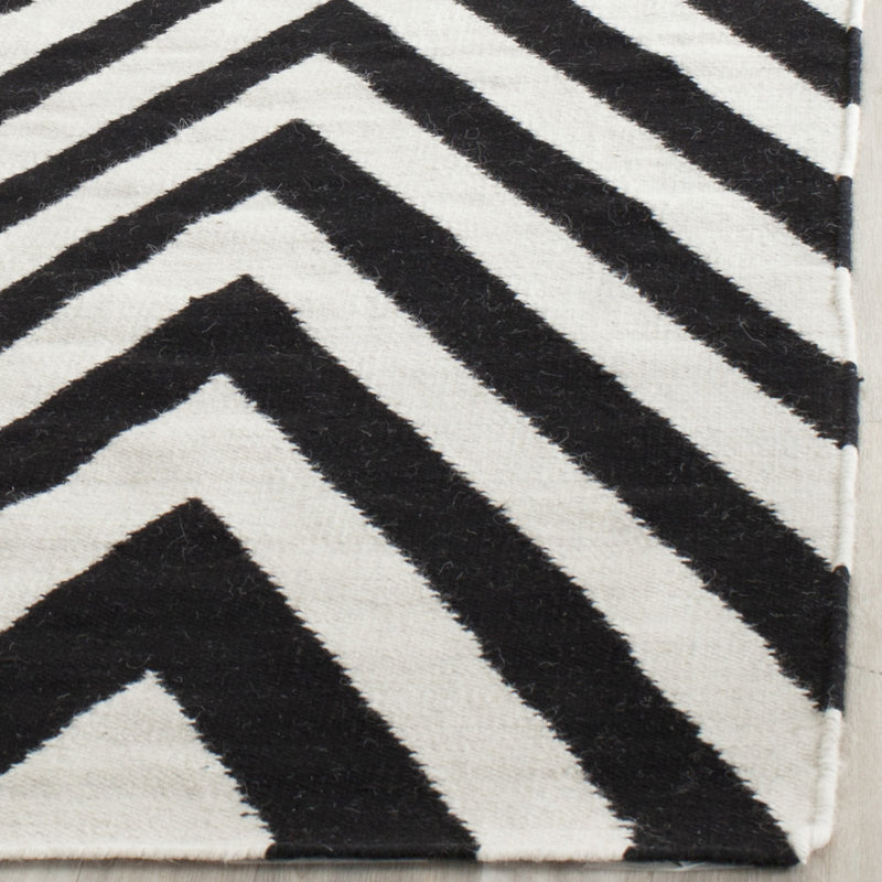 Mcnair Chevron Wool Hand Woven Area Rug, Runner 76 x 183 cm
