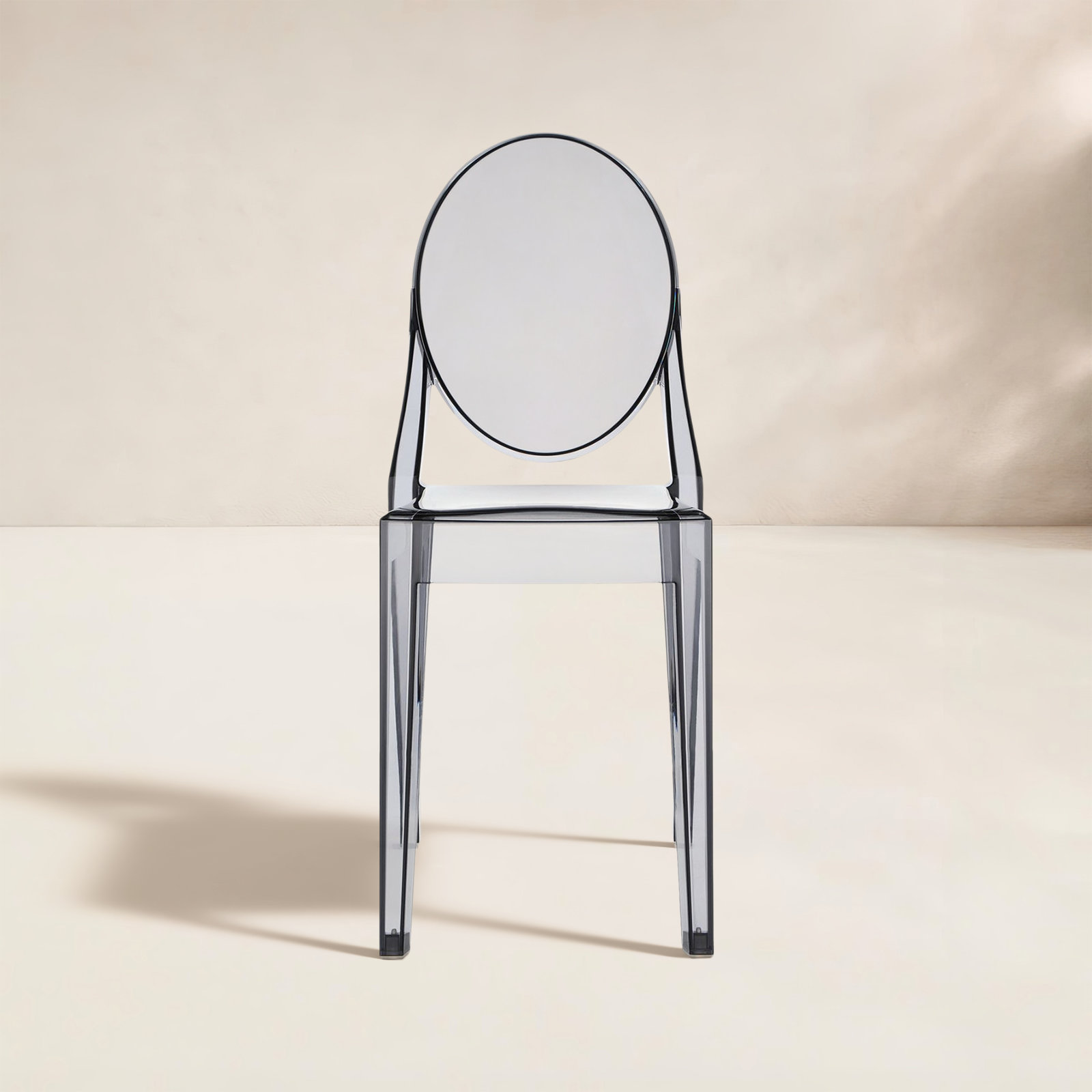 Victoria Ghost Chair, Transparent Smoke Gray