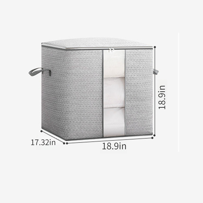 Sac de rangement avec fermeture à glissière et fenêtre transparente, H 18,9 po x l 18,9 po x P 17,32 po