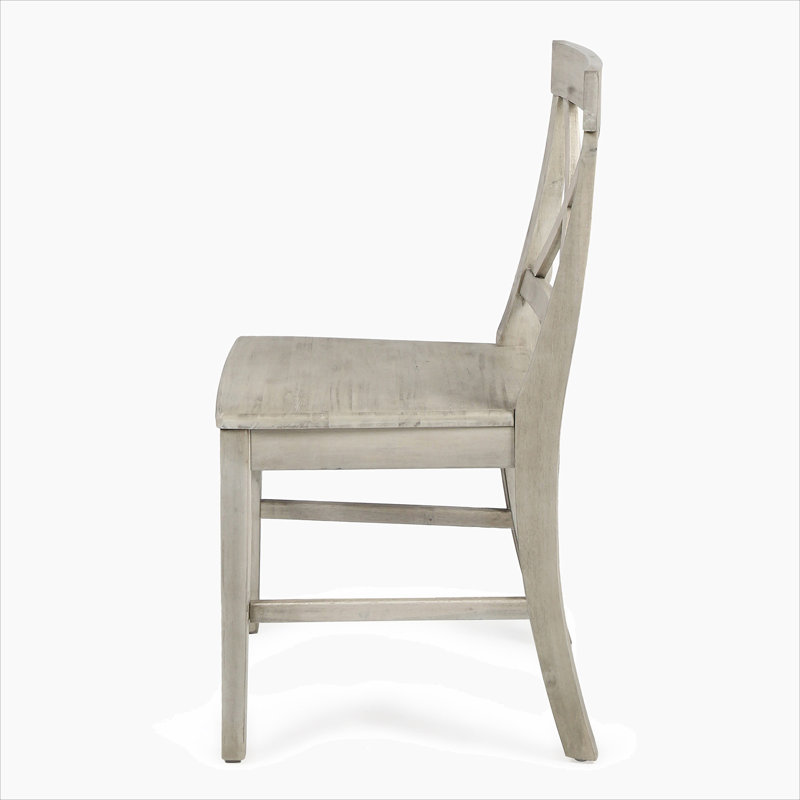 Chaises de salle à manger en bois d'acacia, Gris clair