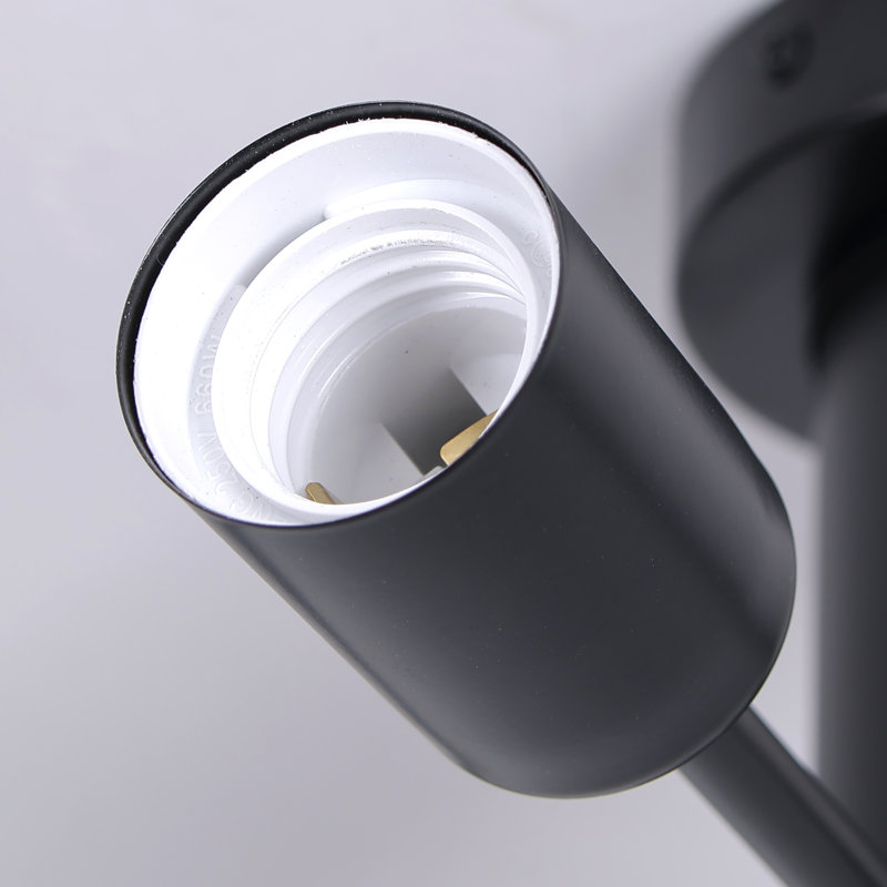 Plafonnier Spoutnik semi-encastré 8 lumières Jacobson pour salon et chambre à coucher, Noir
