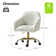 Adan Modern Velvet Task Chair with  Wood Frame and Back