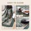 Tapis Cinder2 moderne à rayures effet pinceau, vert, gris et blanc, antidérapant, à poils courts, pour intérieur et extérieur, adapté aux animaux domestiques, salon, chambre, salle à manger, entrée, couloir, bureau, lavable-160648869