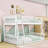 Full XL Over Queen Wood Bunk Bed With Guardrails, Detachable Design-1254625797