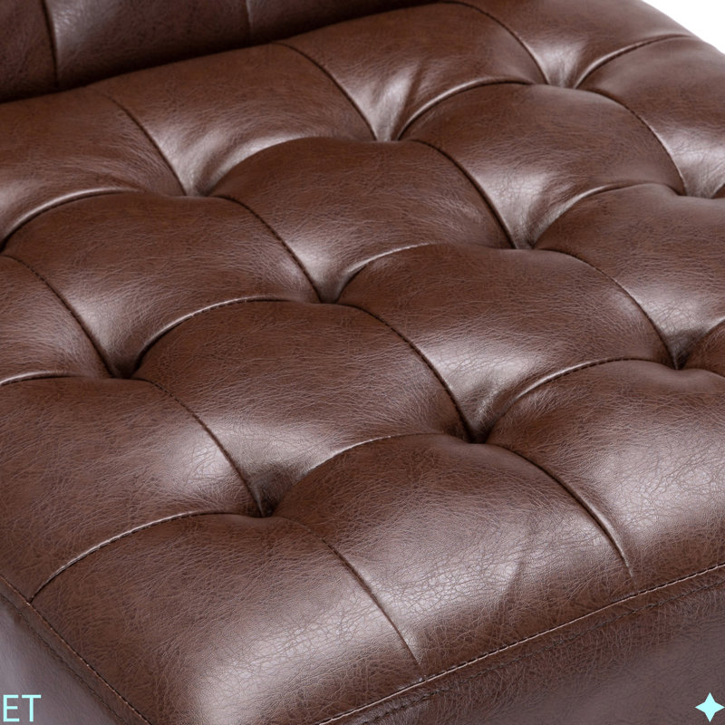 ACCENT CHAIR, chaise capitonnée, chaise écologique, Marron foncé