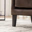 Fauteuil d'appoint à dossier haut en polyuréthane de 28 po, fauteuil rembourré pour le salon, fauteuil à oreilles rétro, siège de lecture simple pour canapé avec pieds