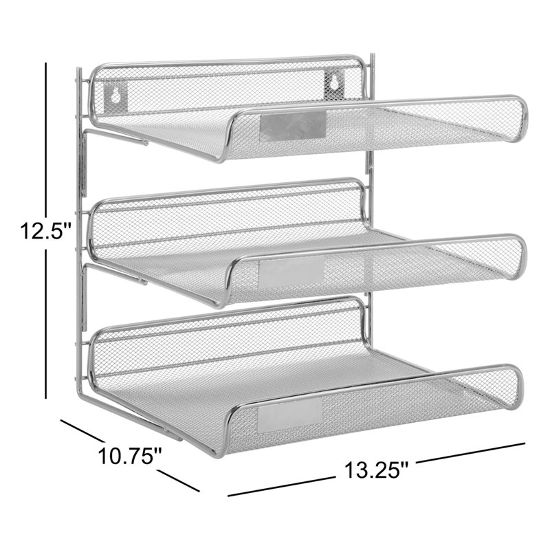 3 Tier File Folder Sorter, Red