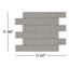 Carreau de mosaïque murale en porcelaine 12 po x 12 po Lume Grey Subway