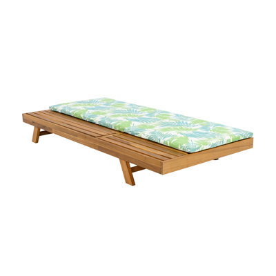 Chaise réglable réglable, bois d'acacia, style tropical pour une détente en plein air