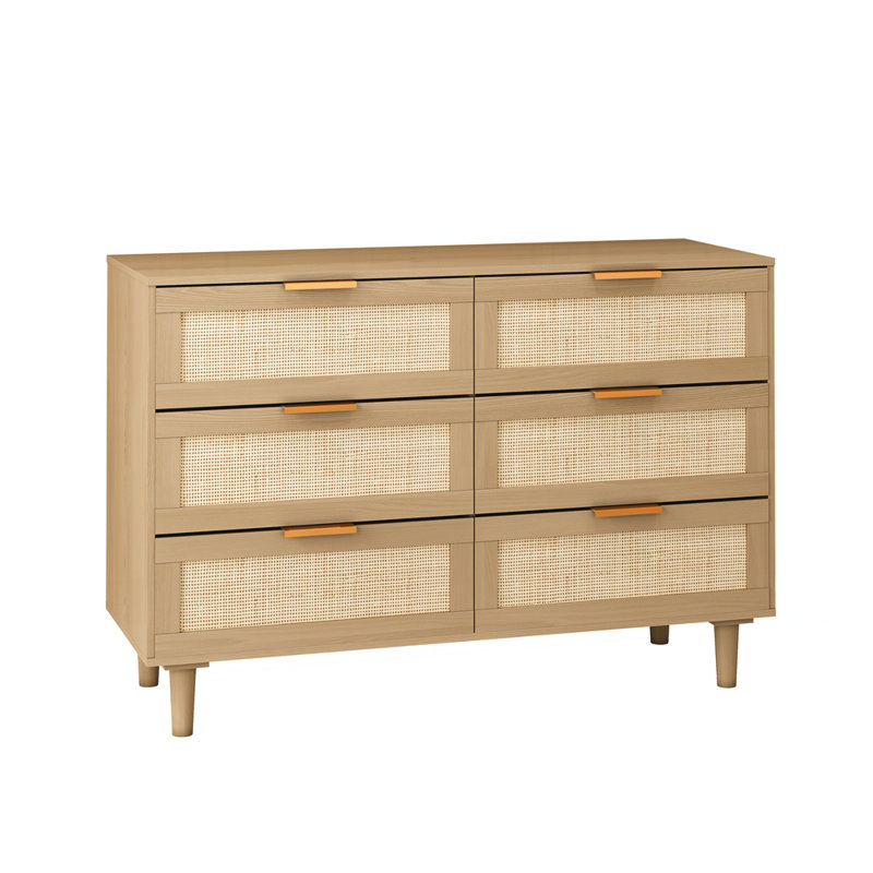 Junor Accent Chest, Natural/Light Natural, Gold