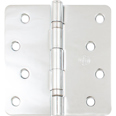 Charnières de porte à roulement à billes 4 po, angle de rayon de 1/4 po