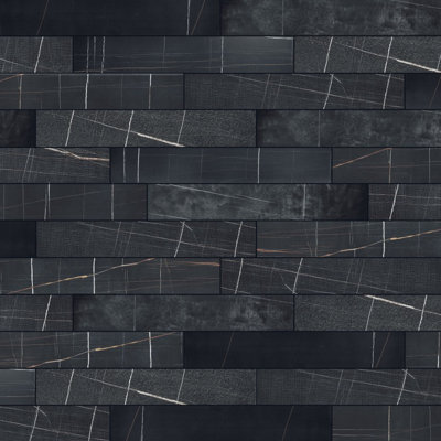Marble Experience Shara Noir 4" x 12" Marble Look Porcelain Subway Tile