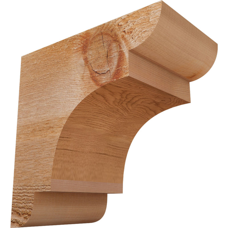 New Brighton Corbel, 10" H x 6" W x 10" D, Western Red Cedar, Rough Sawn