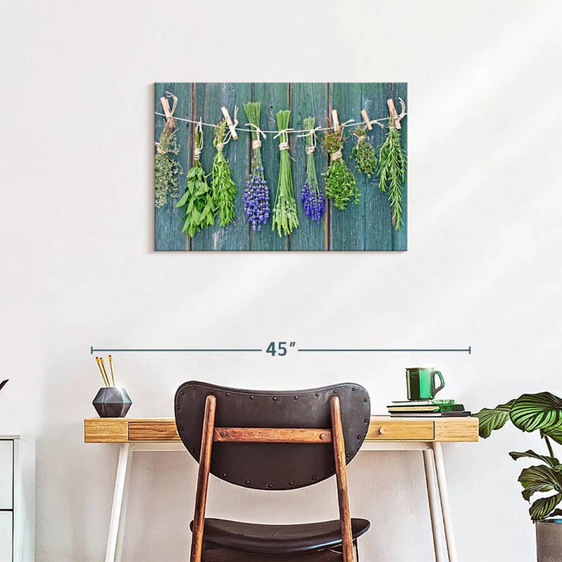 Yarlin Drying Herbs, 20" H x 30" W