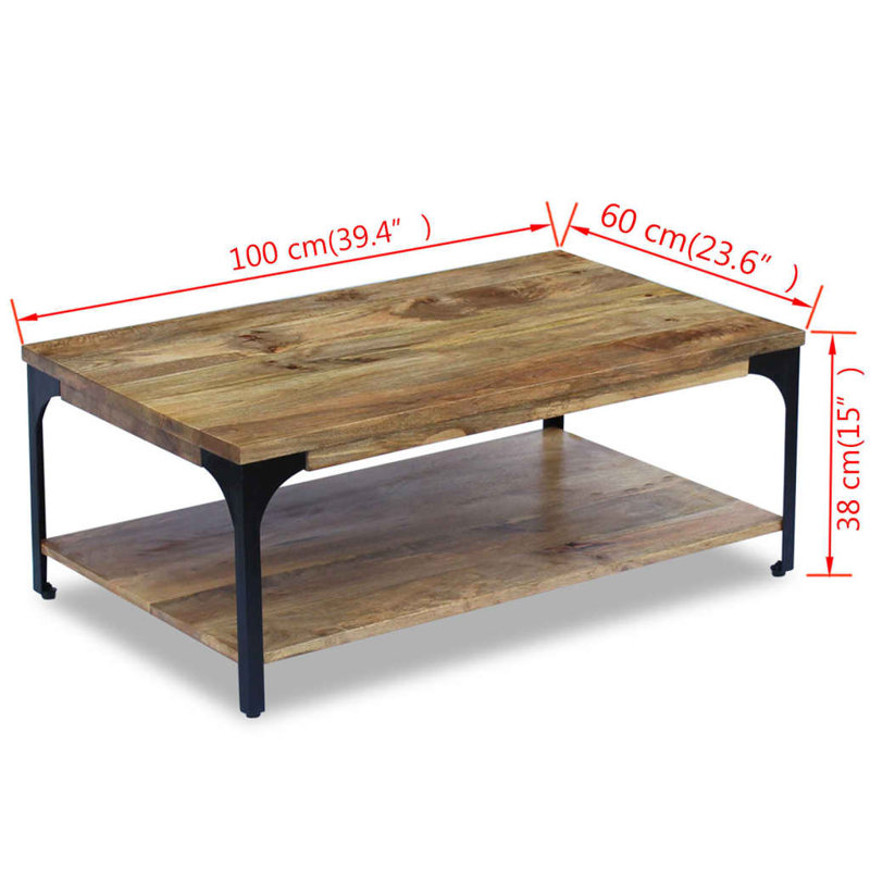 Narcisse Coffee Table Mango Wood 100x60x38 cm