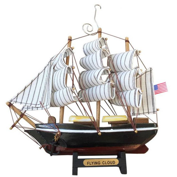 Ornement de Noël nuage bateau