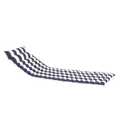 2 pièces de housse de tapis de patio rayée bleu et blanc - Remplacement du coussin de la méridienne de la couche extérieure