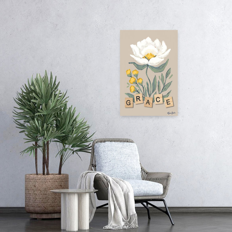 Happy Flower Grace, fleur printanière contemporaine, 24" H x 16" W