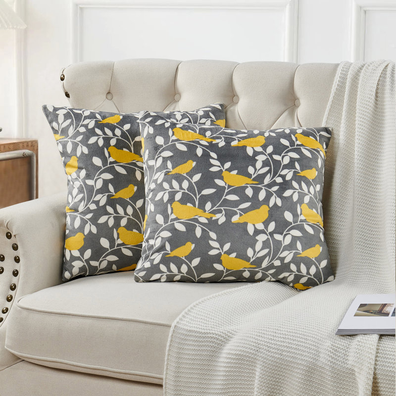 Floral Square Cushion Cover, 50.8cm x 50.8cm