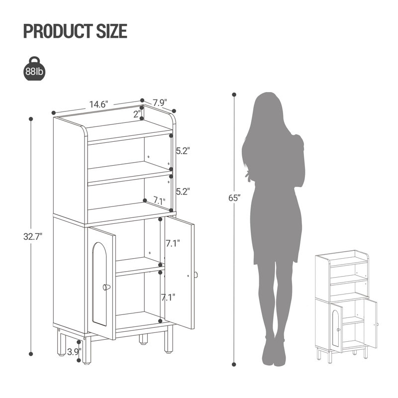 Armoire de rangement pour salle de bain, Blanc