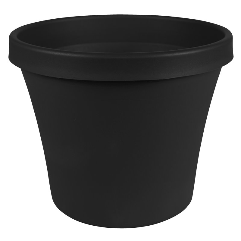 Pot à fleur intérieur / extérieur en plastique Terra, H 17 po x l 20,5 po x P 20,5 po, Chocolat