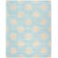 Tapis turquoise / jaune en laine / viscose touffeté à la main Steve-20238290
