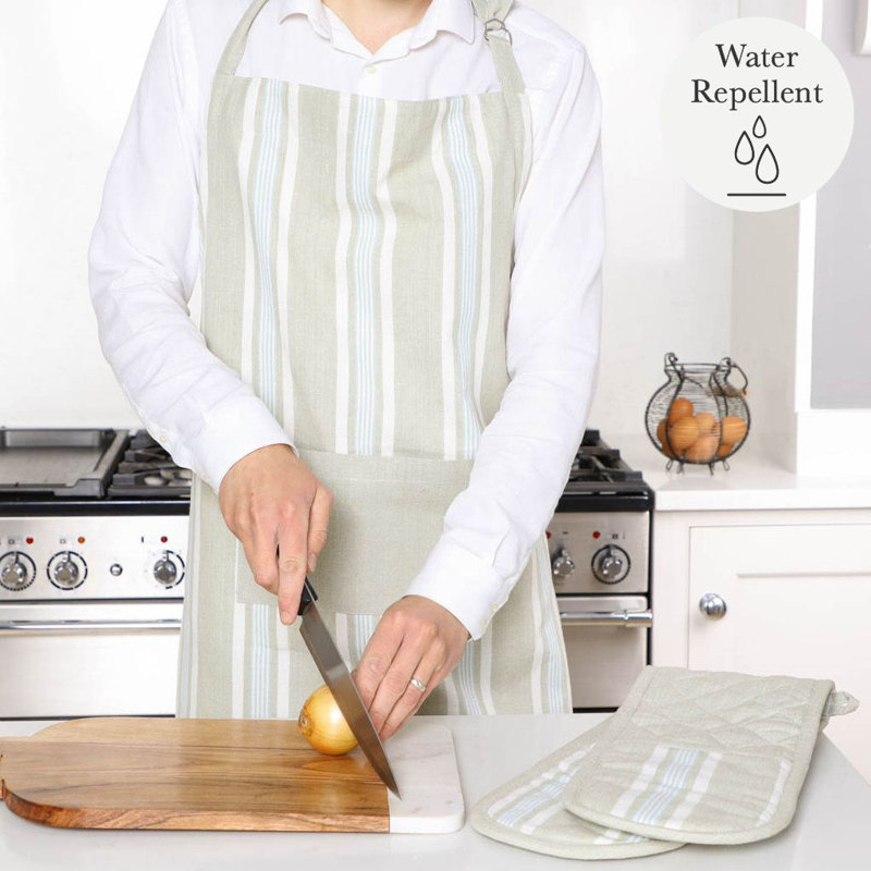 Striped Cotton Bib Apron
