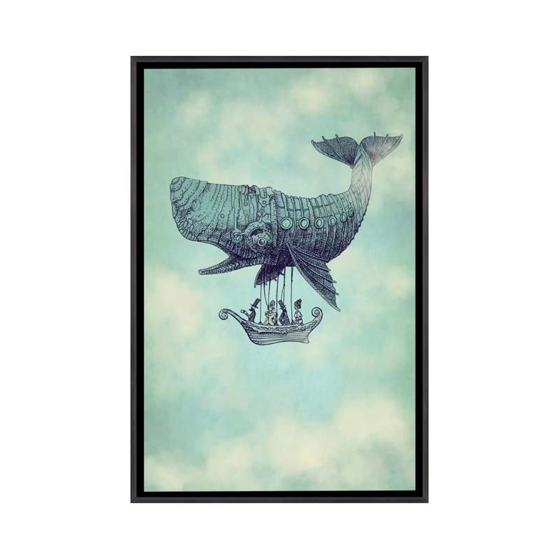 «Tea at 2000 Feet» par Eric Fan - impression d'art graphique, Non mat, Toile avec cadre noir patiné