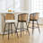 Cane Back Swivel Upholstered  Stool-1335810502-1335810501