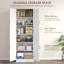 Garde-manger autoportant, armoire de rangement à 4 portes avec tablettes réglables, armoire de cuisine avec portes et tablettes