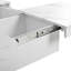 Table basse carrée en placage de marbre blanc, 39,4 po, plateau coulissant et rangement intelligent blanc, grand rangement, 39,4 po