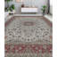 Wool Oriental Area Rug in Rust/Cream