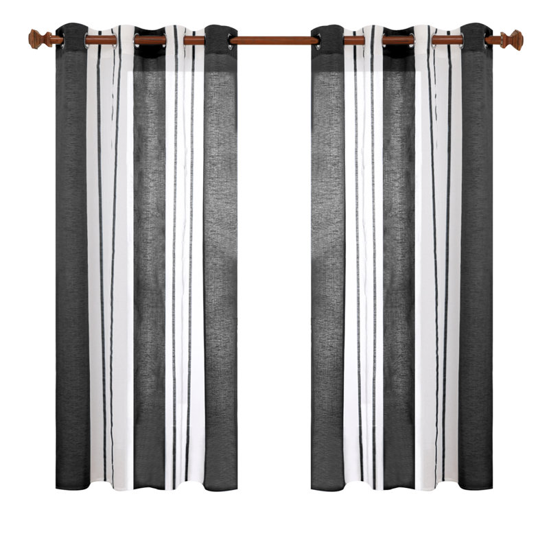 Dearious Pair, Black, Width 140 x Drop 138 cm