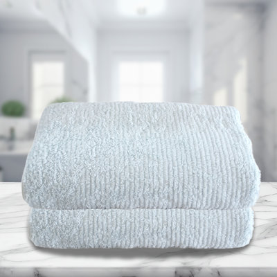 Hammam Piped Ribbed Bath Sheets