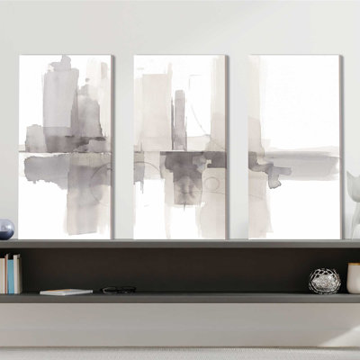 " Improvisation II Gray Crop " 3 - Pieces