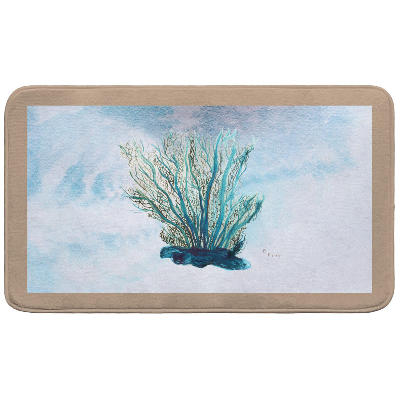 Blue Coral Bath Mat, Single - 18" L x 30" W